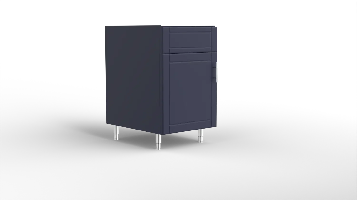 21 Inch Sink Base With A Left Hinge Door Navy Blue