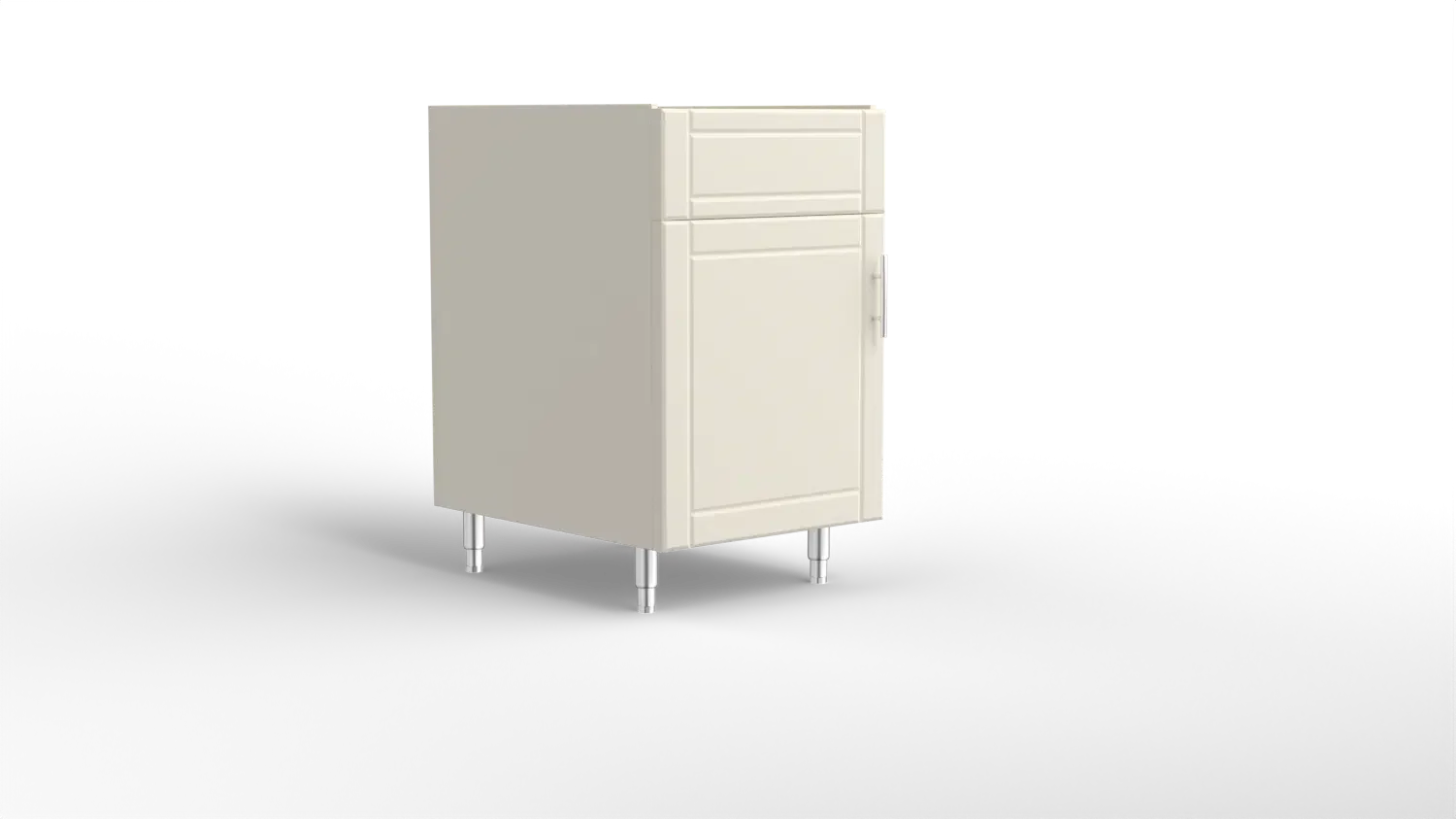 21 Inch Sink Base With A Left Hinge Door Off White