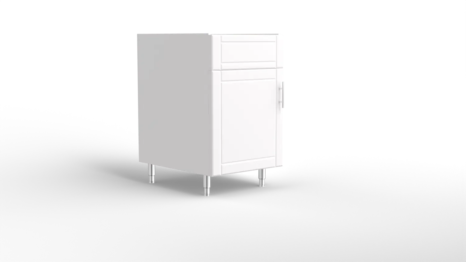 21 Inch Sink Base With A Left Hinge Door White