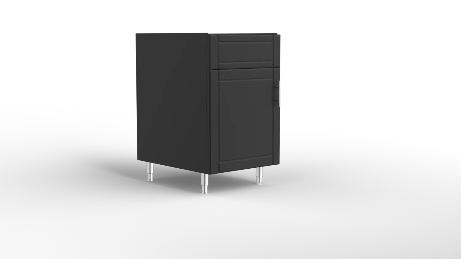 21 Inch Sink Base With A Left Hinge Door Black