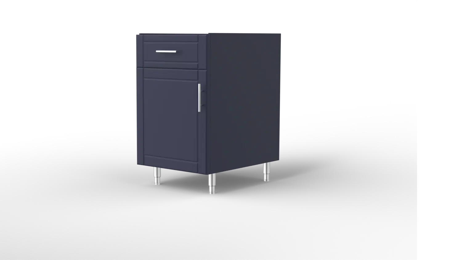 21 Inch Cabinet Base Left Hinge Door and Drawer Navy Blue