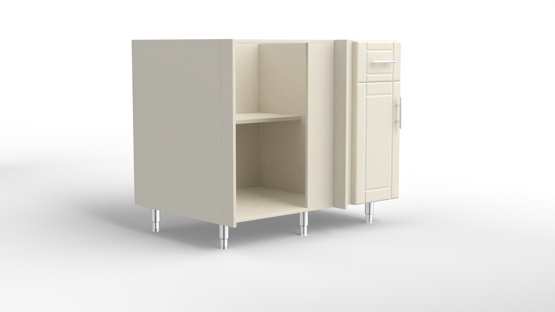 42 Inch Base With Blind Corner For Right Return Off White