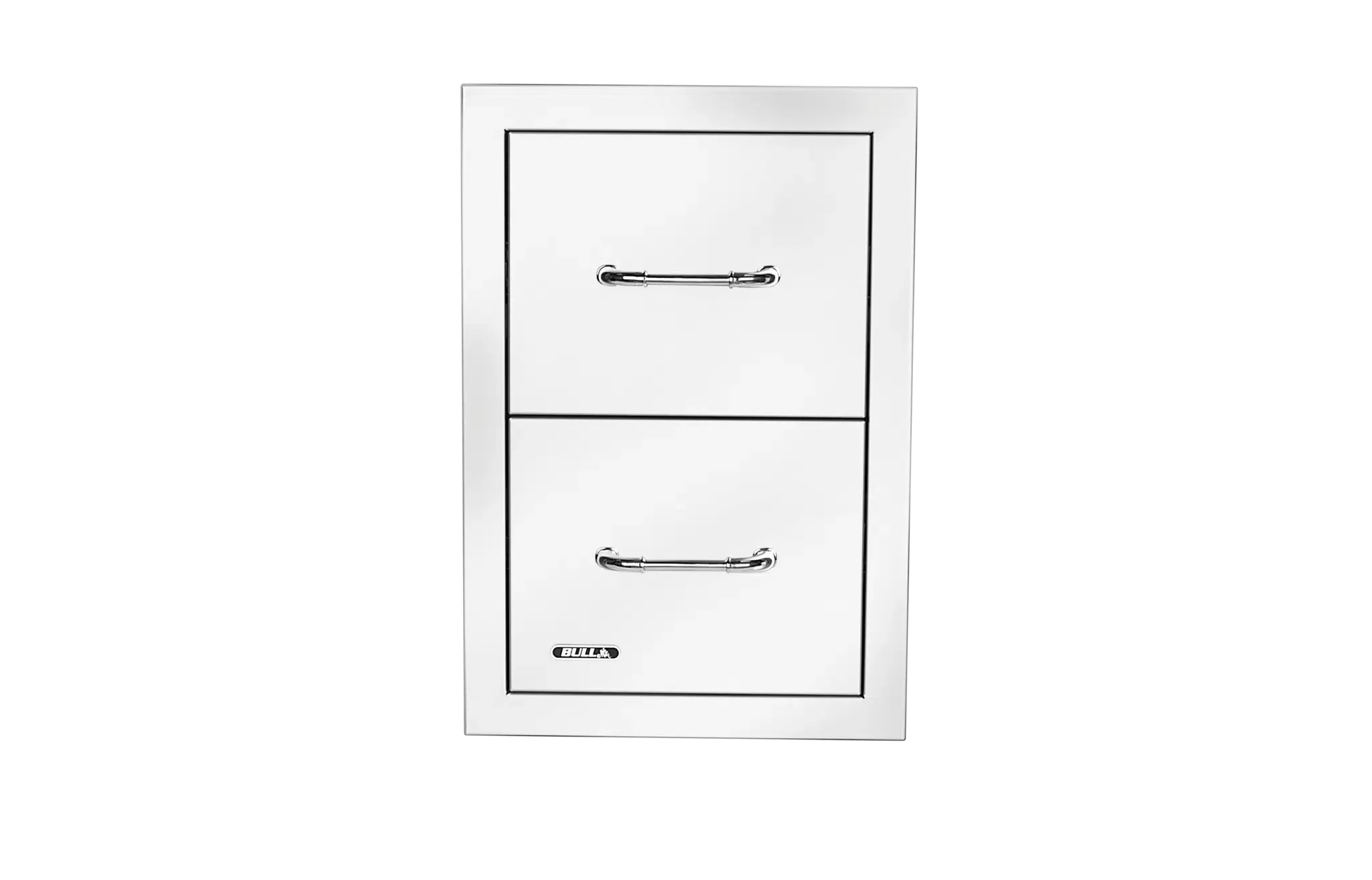 Stainless Steel Double Drawer with Reveal Center View