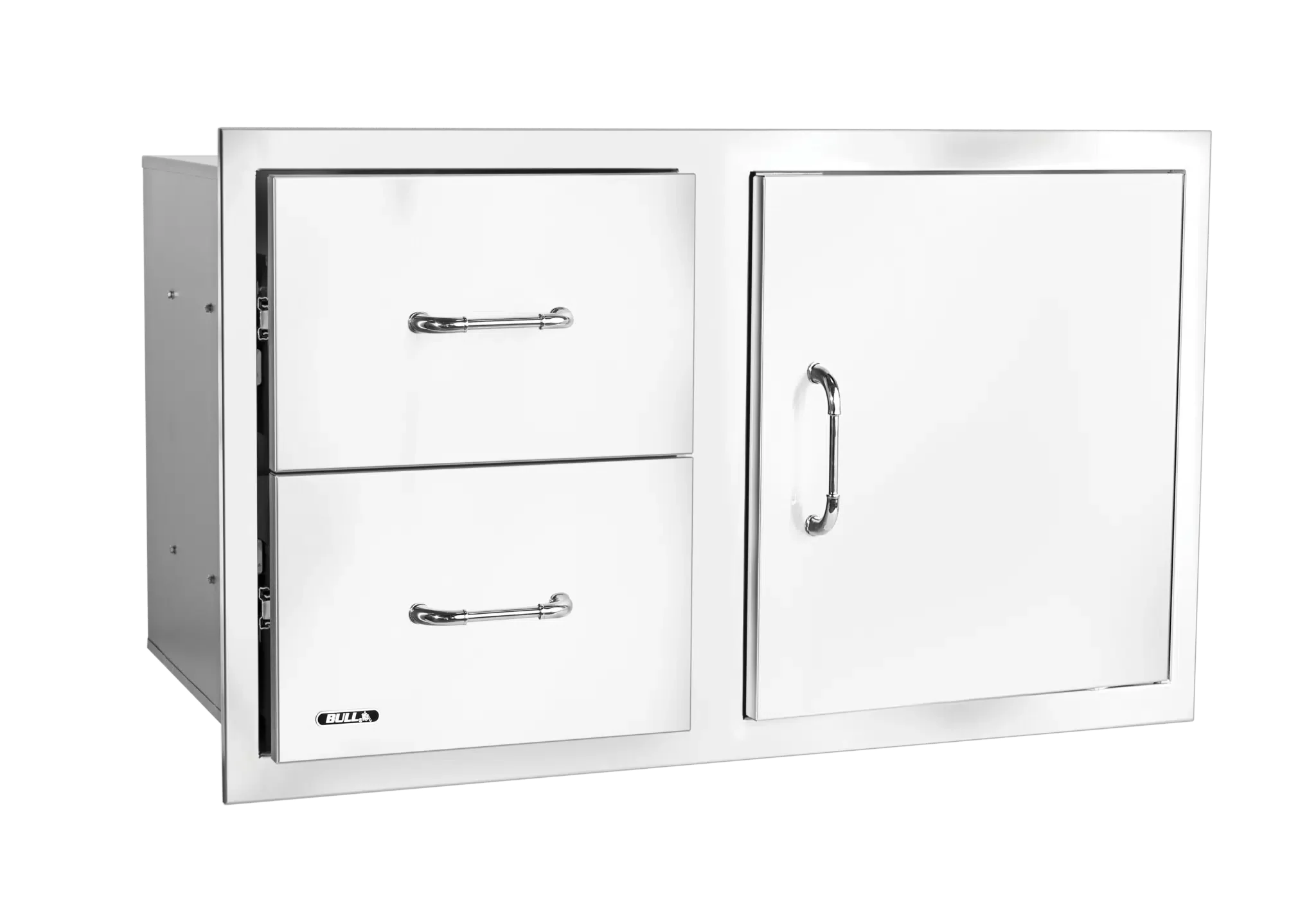 Reversible 30” Stainless-steel Door/Drawer Combo with Reveal Left Side View