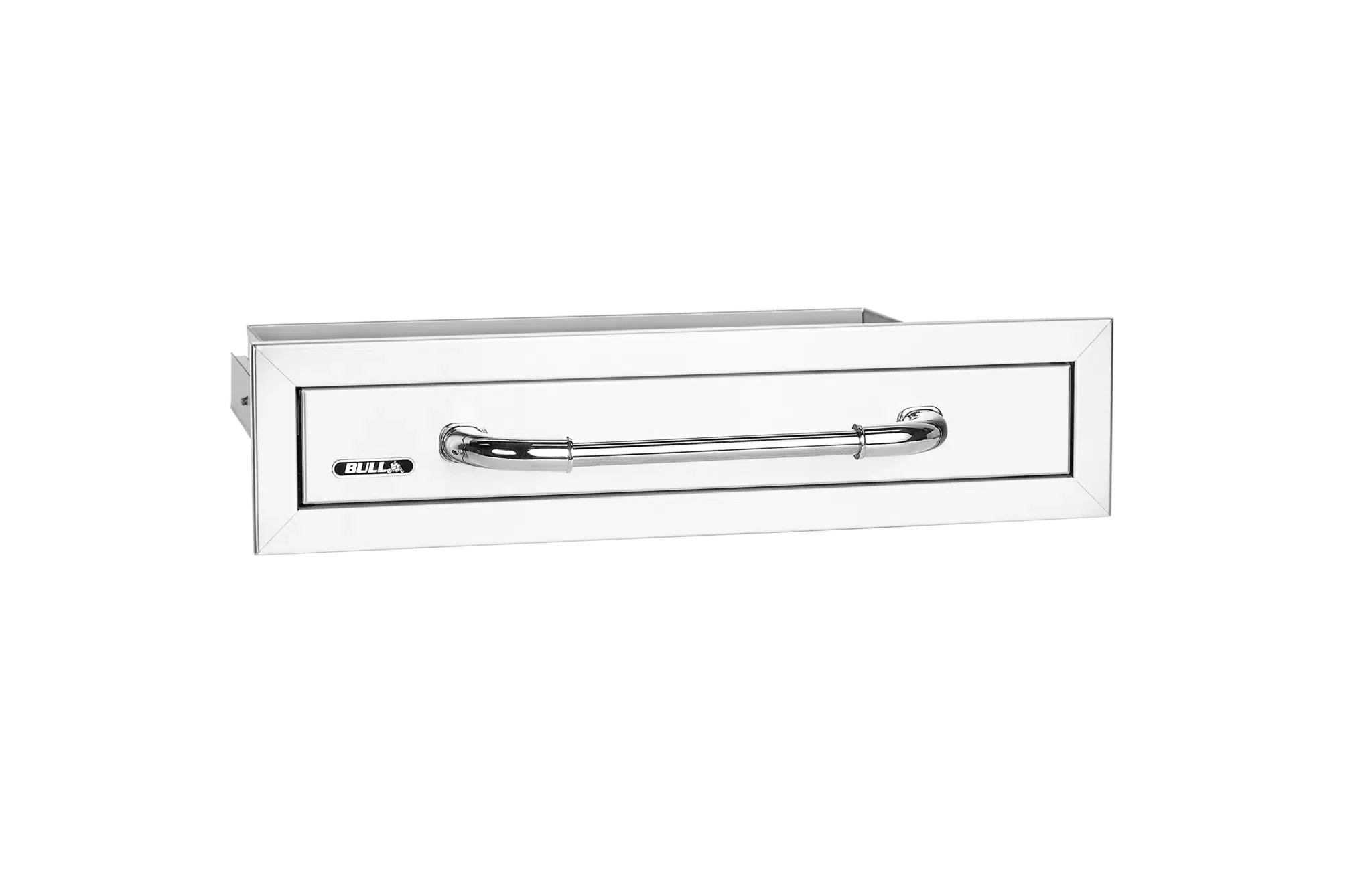 Stainless-Steel Single Utensil Drawer with Reveal Left Side View