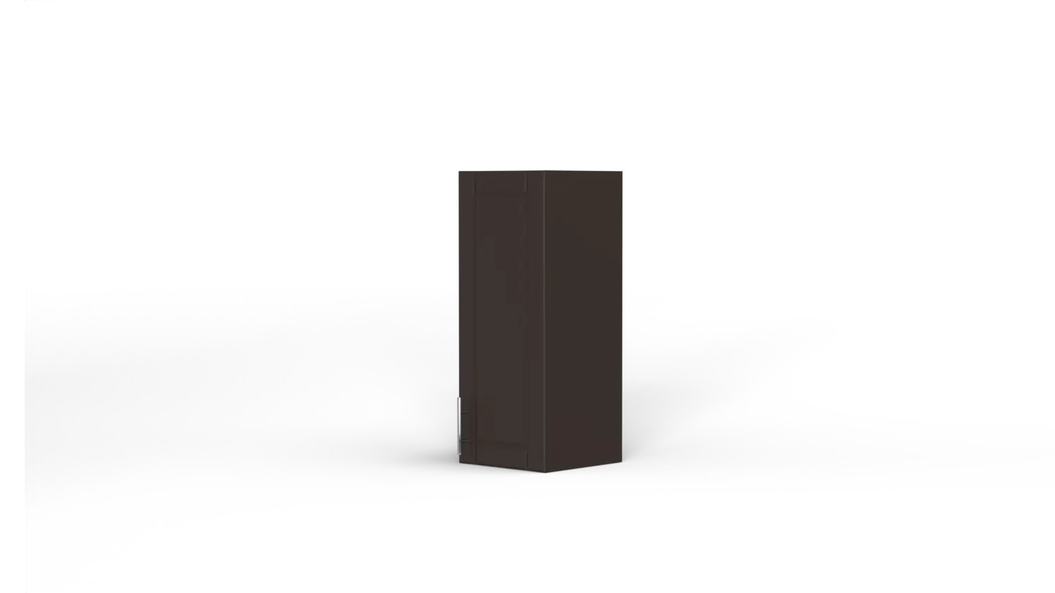 12 Inch Above Counter Wall Mount Cabinet Right Hinge Brown