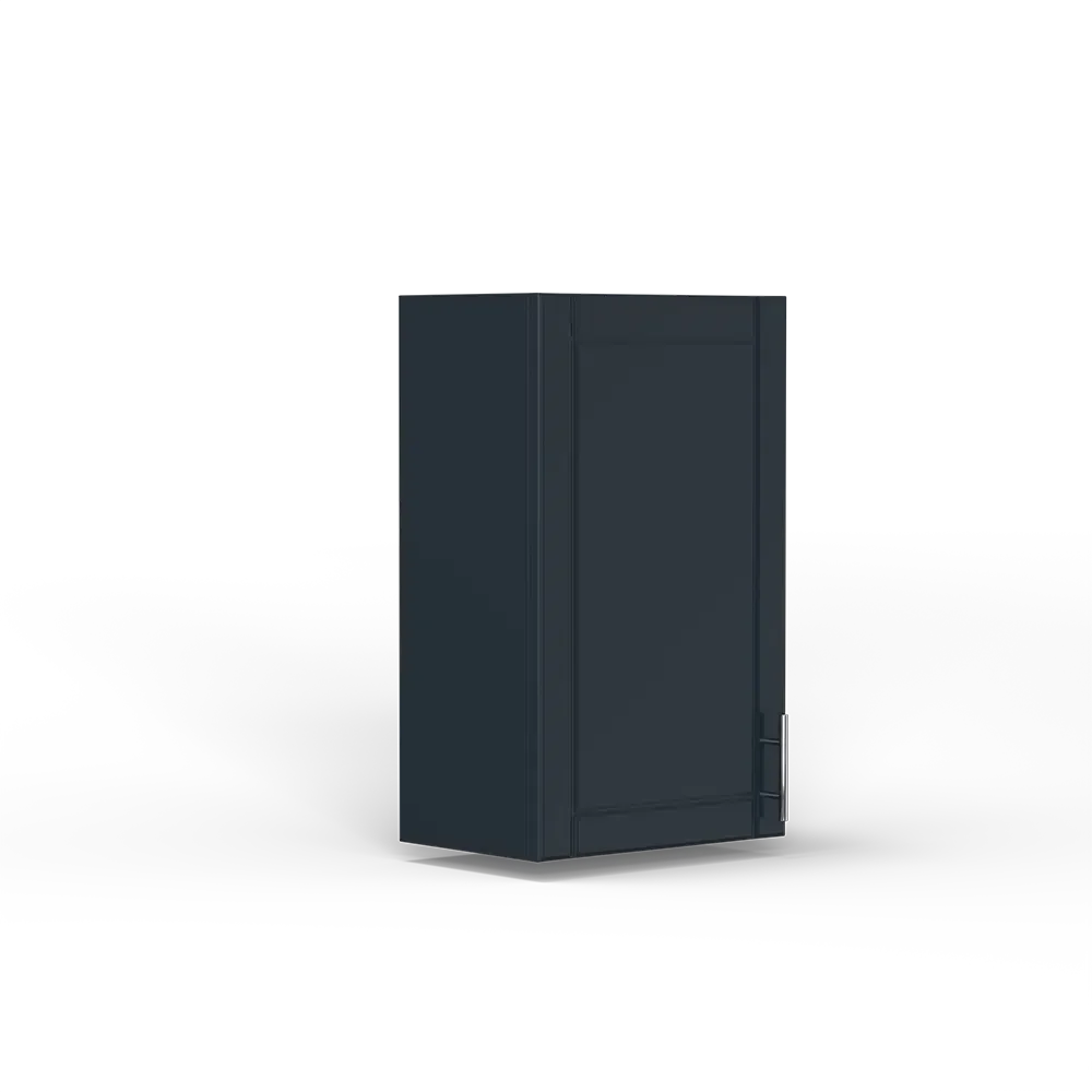 18 Inch Above Counter Wall Mount Cabinet Left Hinge Navy Blue