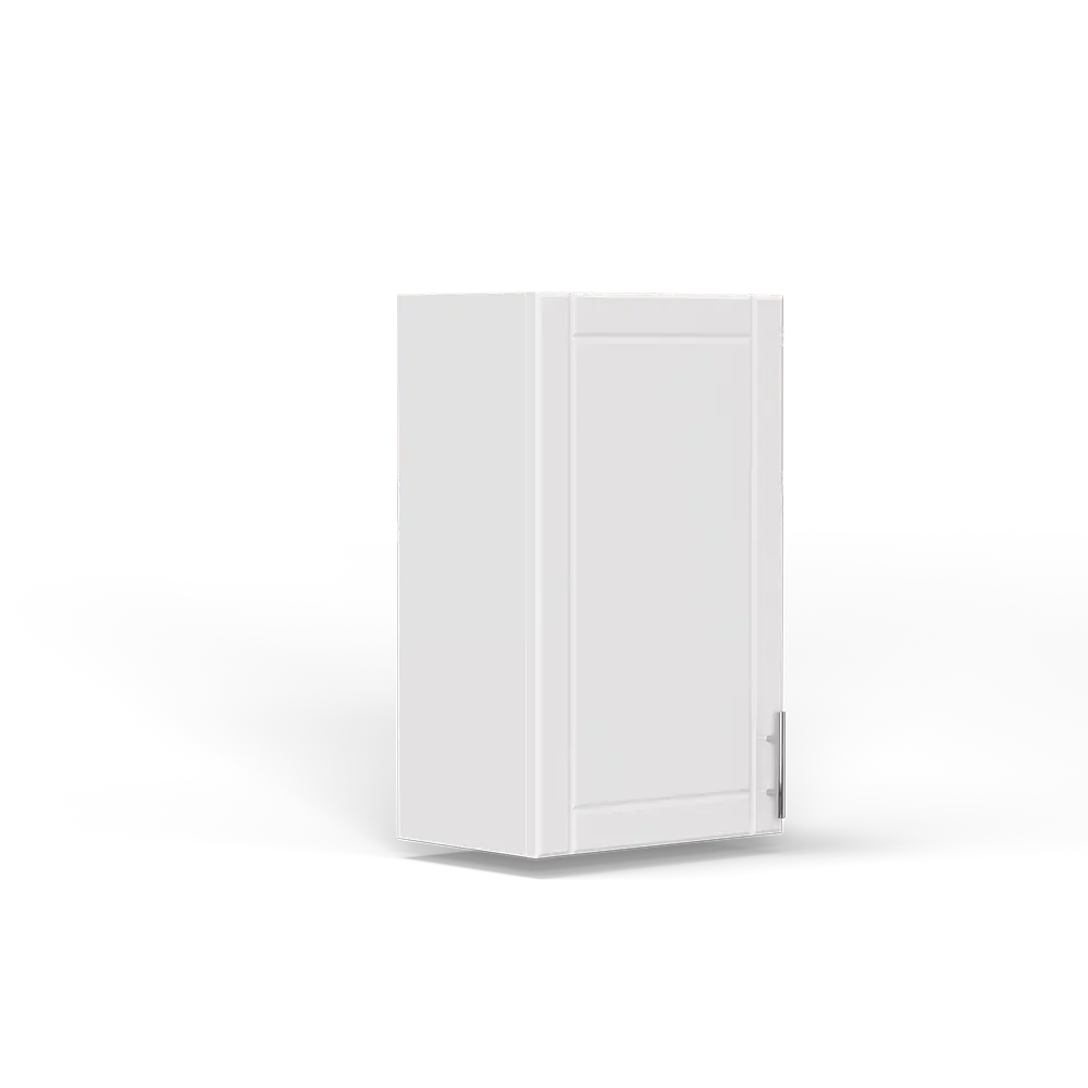 18 Inch Above Counter Wall Mount Cabinet Left Hinge White