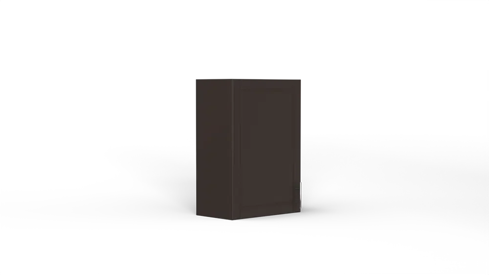 21 Inch Above Counter Wall Mount Cabinet Left Hinge Brown