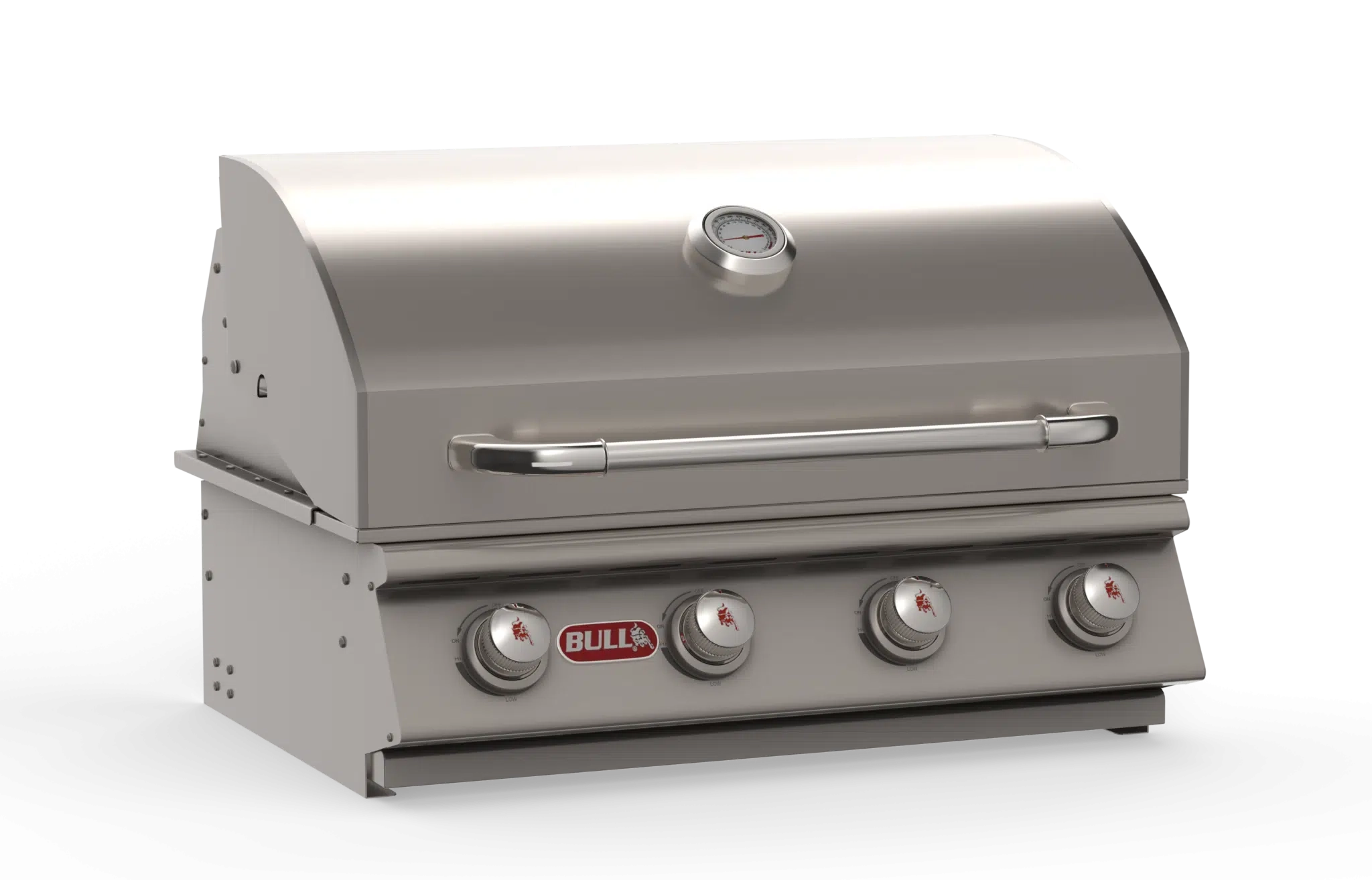 Outlaw – Stainless Steel 4 Burner Gas Grill Head Left Side Closed View