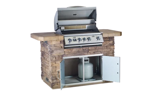 Outdoor Kitchen Liquid Propane Retention System Display