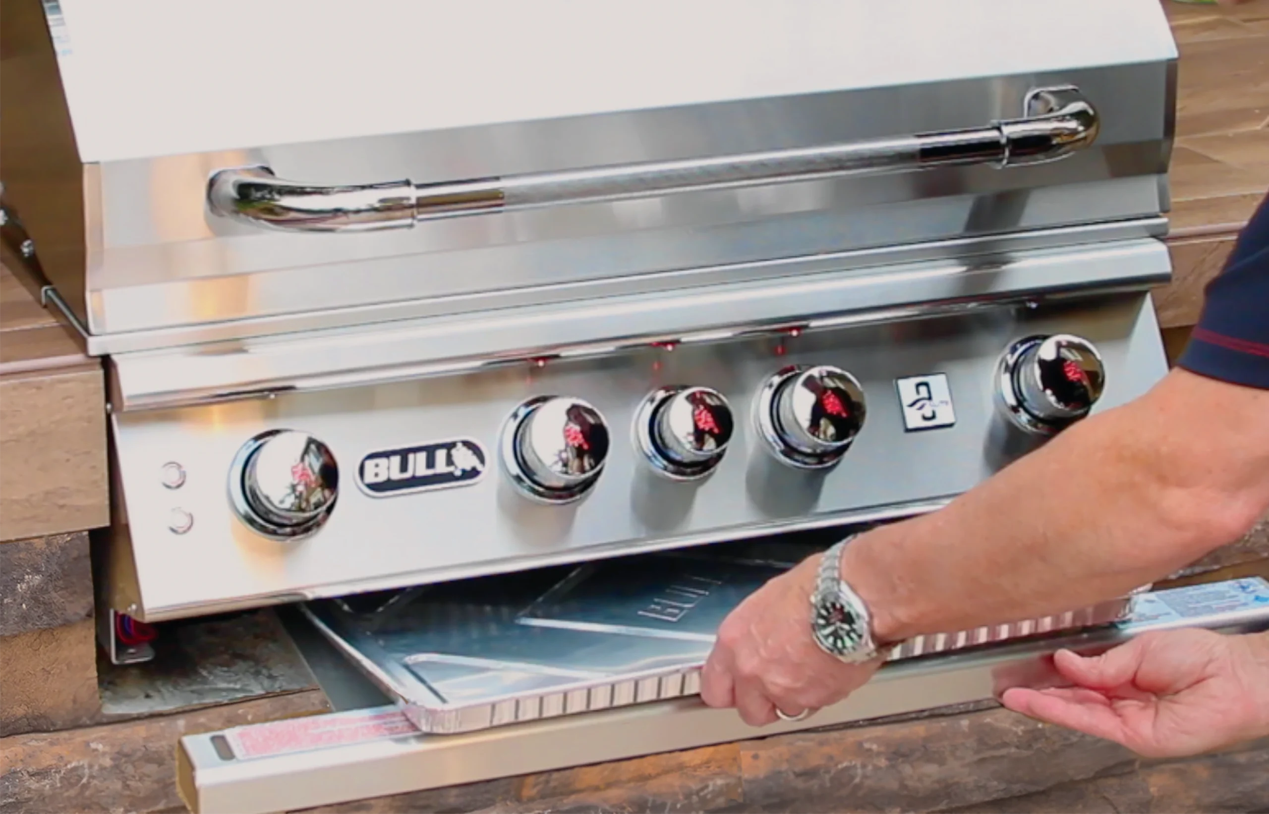 38 Inch Grease Tray Liners 12 Pack Grill View