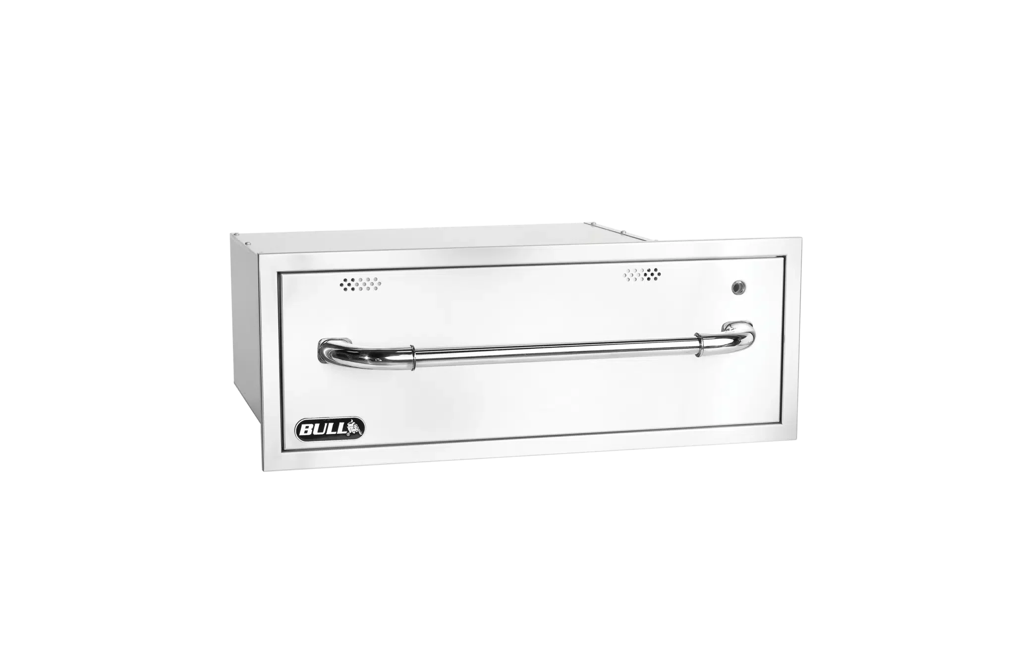 Stainless Steel Warming Drawer Left Side Closed View