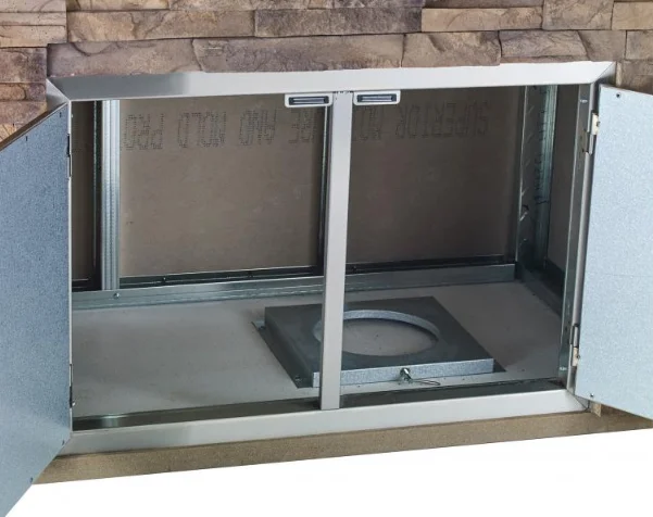 Outdoor Kitchen Liquid Propane Retention System Close up