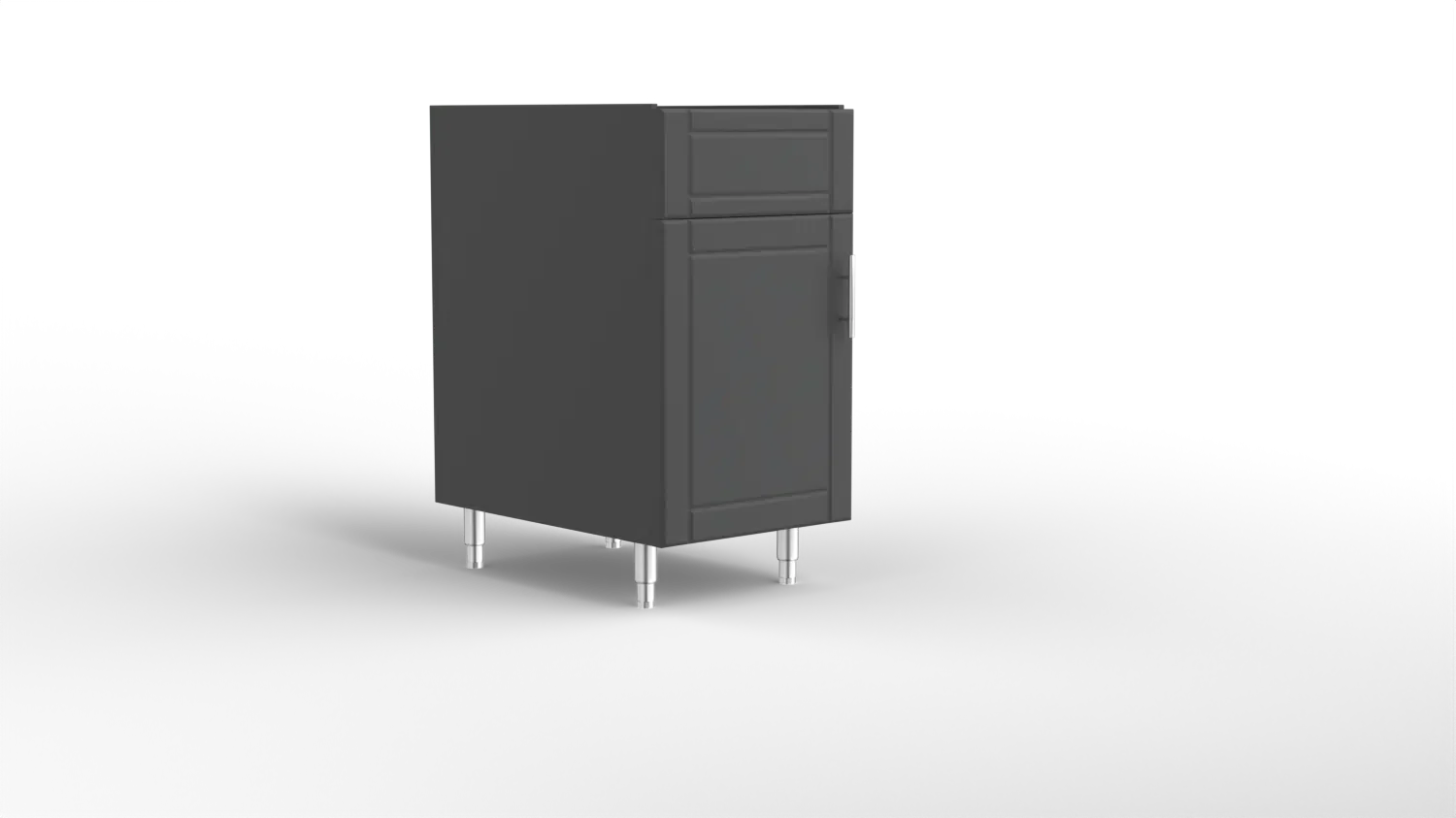 18 Inch Sink Base With A Left Hinge Door Grey