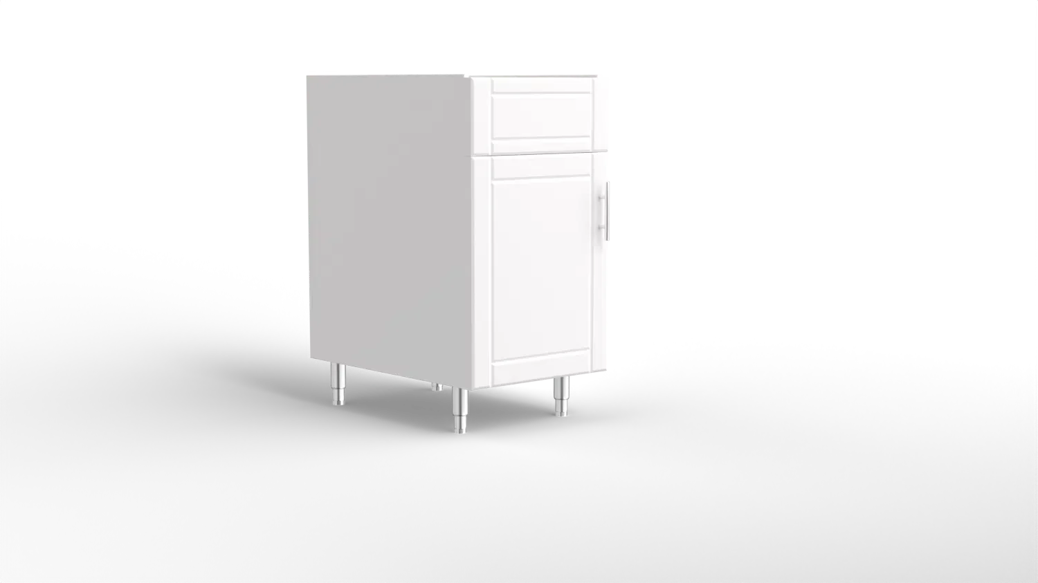18 Inch Sink Base With A Left Hinge Door White