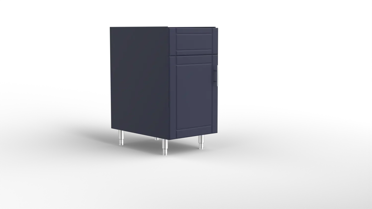 18 Inch Sink Base With A Left Hinge Door Navy Blue