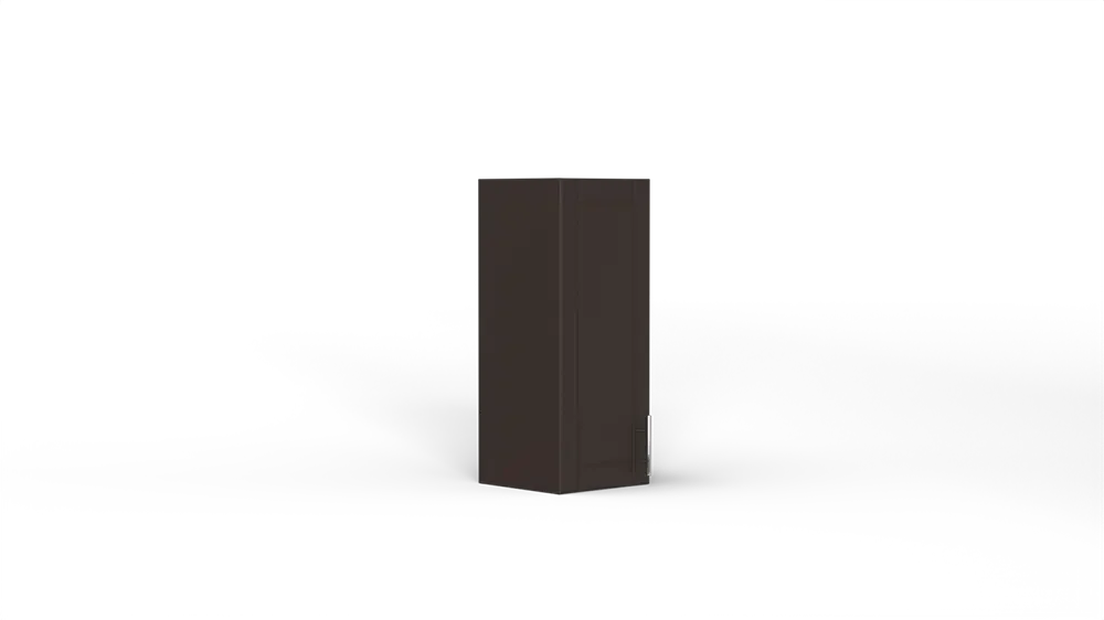 12 Inch Above Counter Wall Mount Cabinet Left Hinge Brown