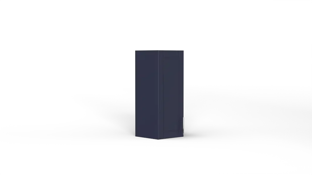 12 Inch Above Counter Wall Mount Cabinet Left Hinge Navy Blue
