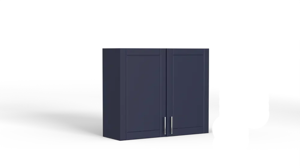 36 Inch Above Counter Wall Mount 2 Door Cabinet Navy Blue
