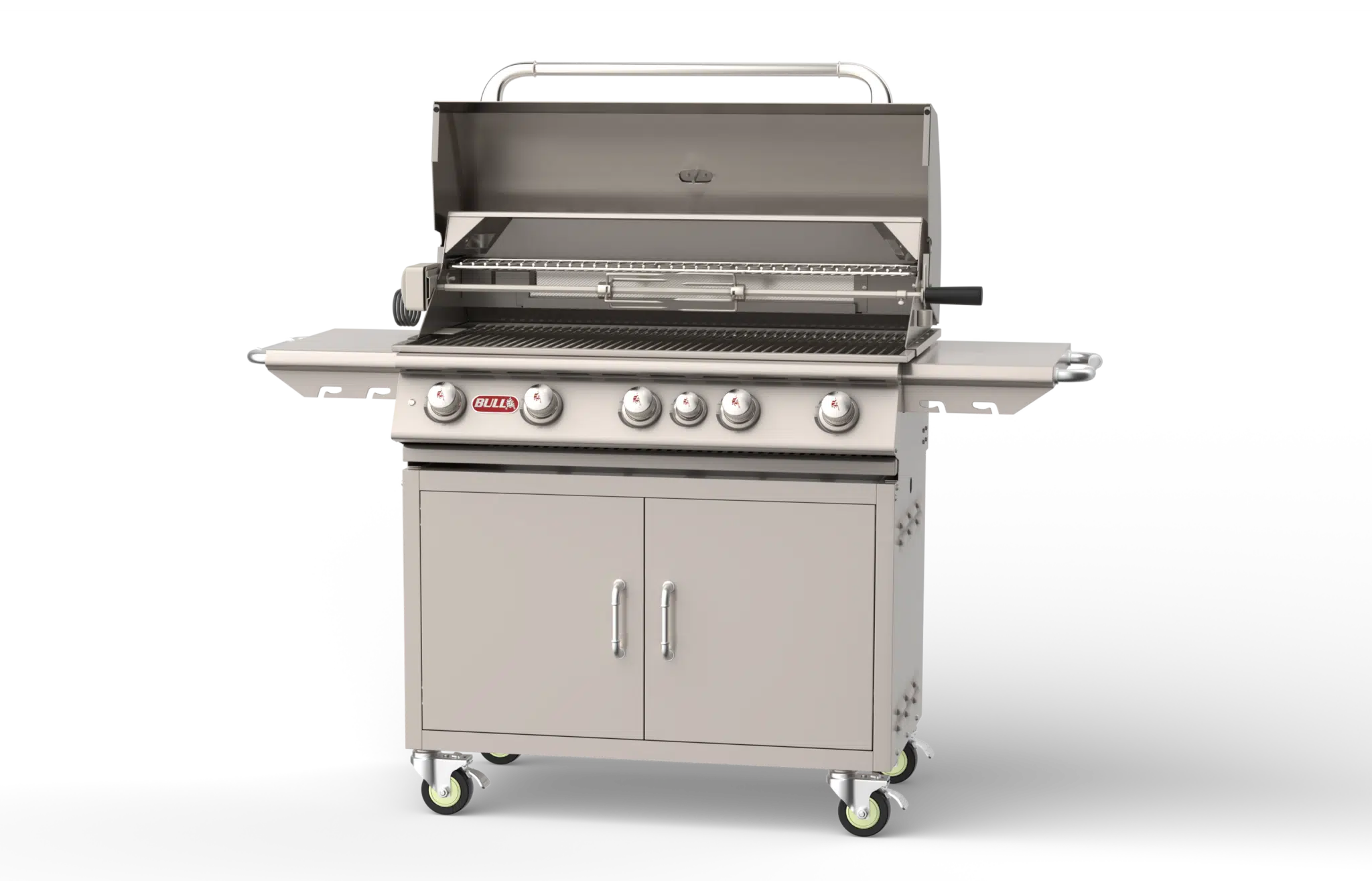 Brahma Cart – 5 Burner Stainless Steel Gas Barbecue Right Side Open