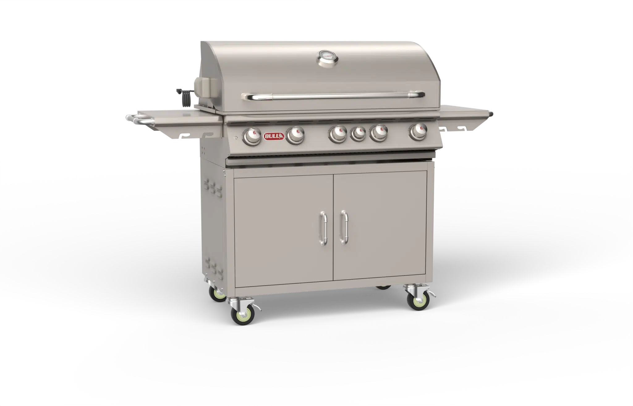 Brahma Cart – 5 Burner Stainless Steel Gas Barbecue Left Side Closed