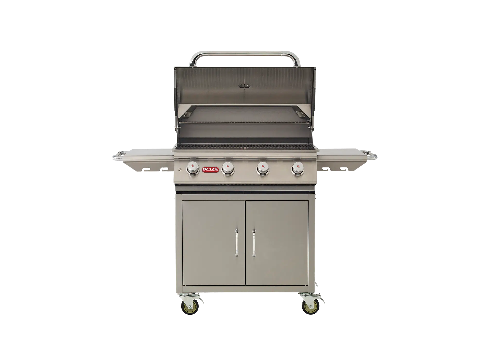 Lonestar Cart – 4 Burner Stainless Steel Gas Barbecue Center Open