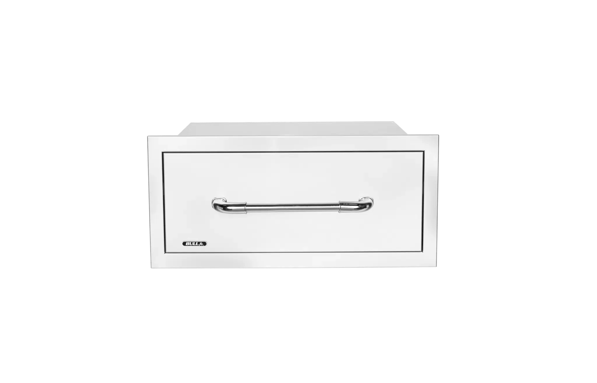 Large Single Stainless-Steel Drawer with Reveal Center View