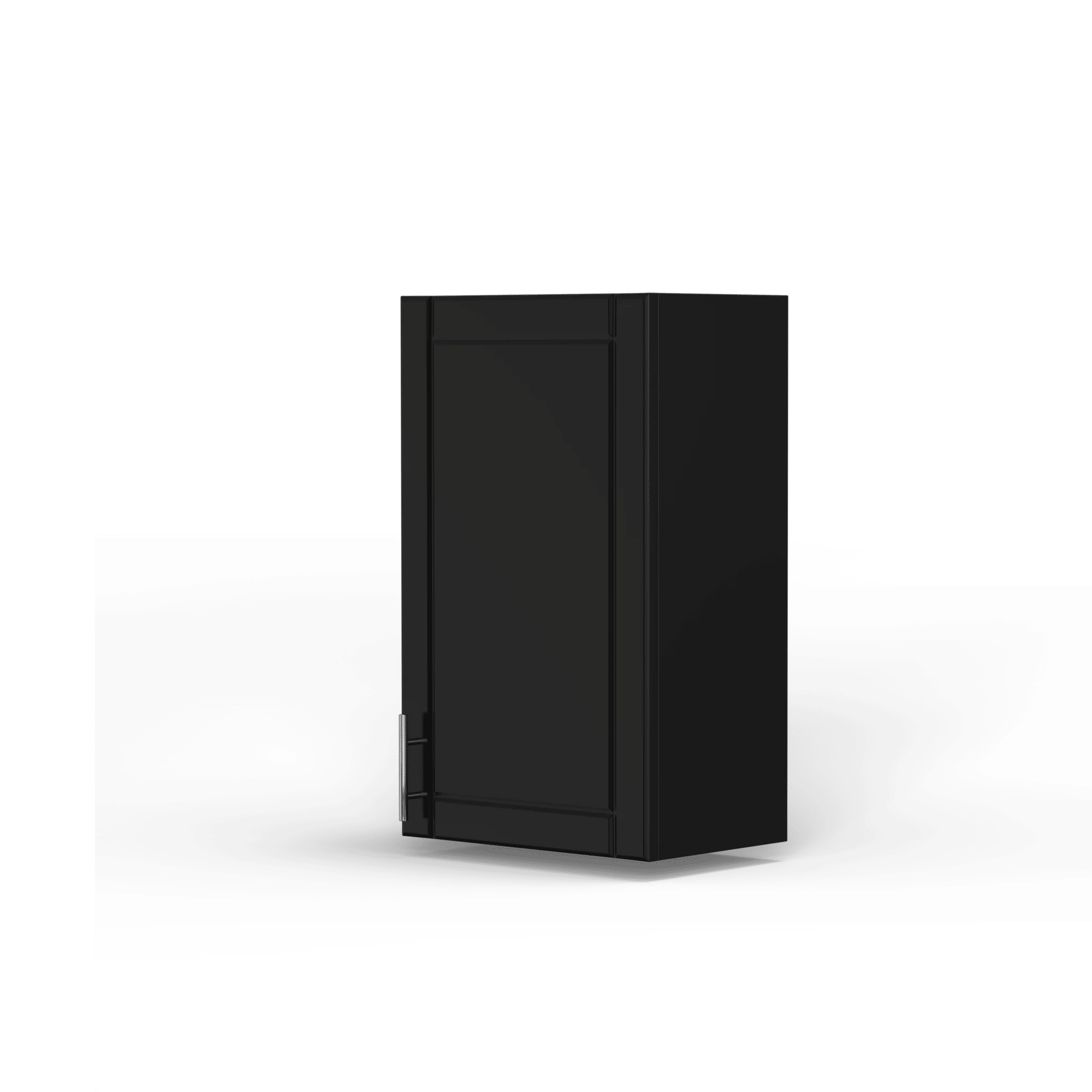 18 Inch Above Counter Wall Mount Cabinet Right Hinge Black