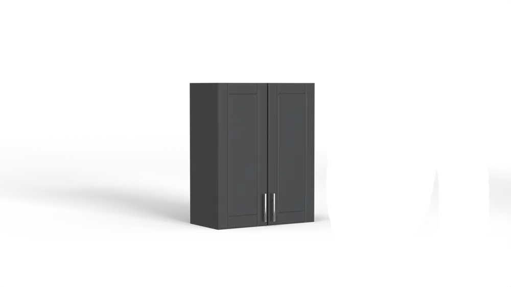 24 Inch Above Counter Wall Mount 2 Door Cabinet Grey