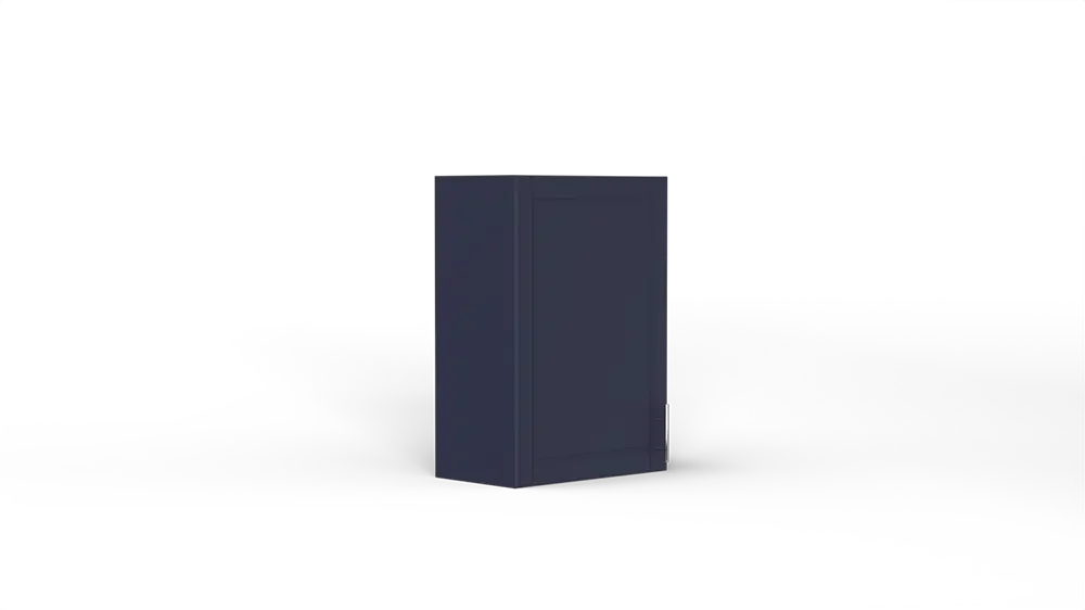 21 Inch Above Counter Wall Mount Cabinet Left Hinge Navy Blue
