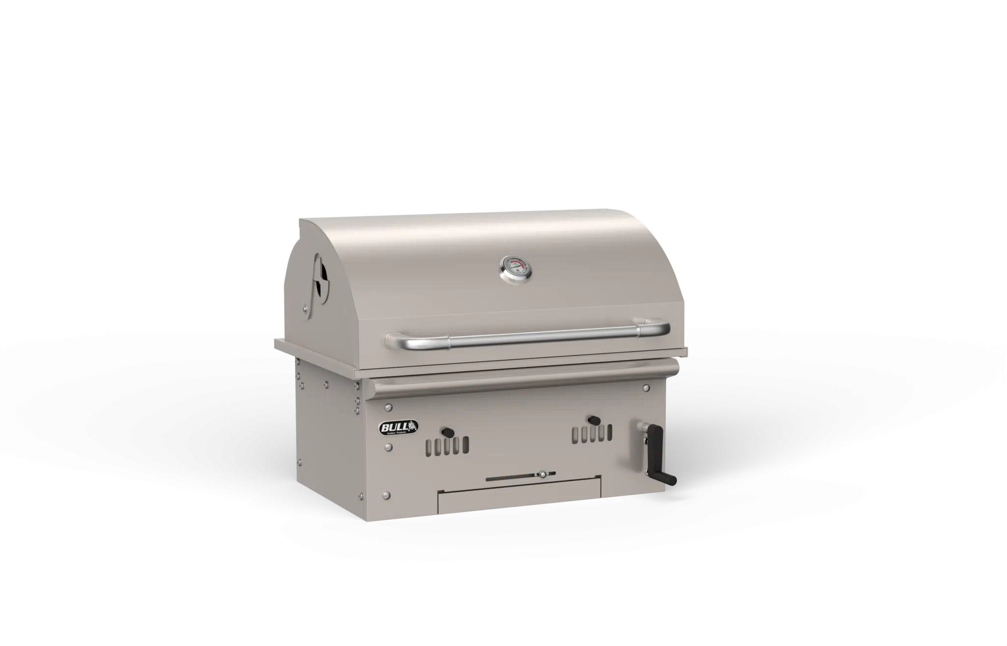 Bison Premium Outdoor Charcoal Grill Head Left Side Closed View